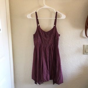 Purple Flowy Mesh Dress